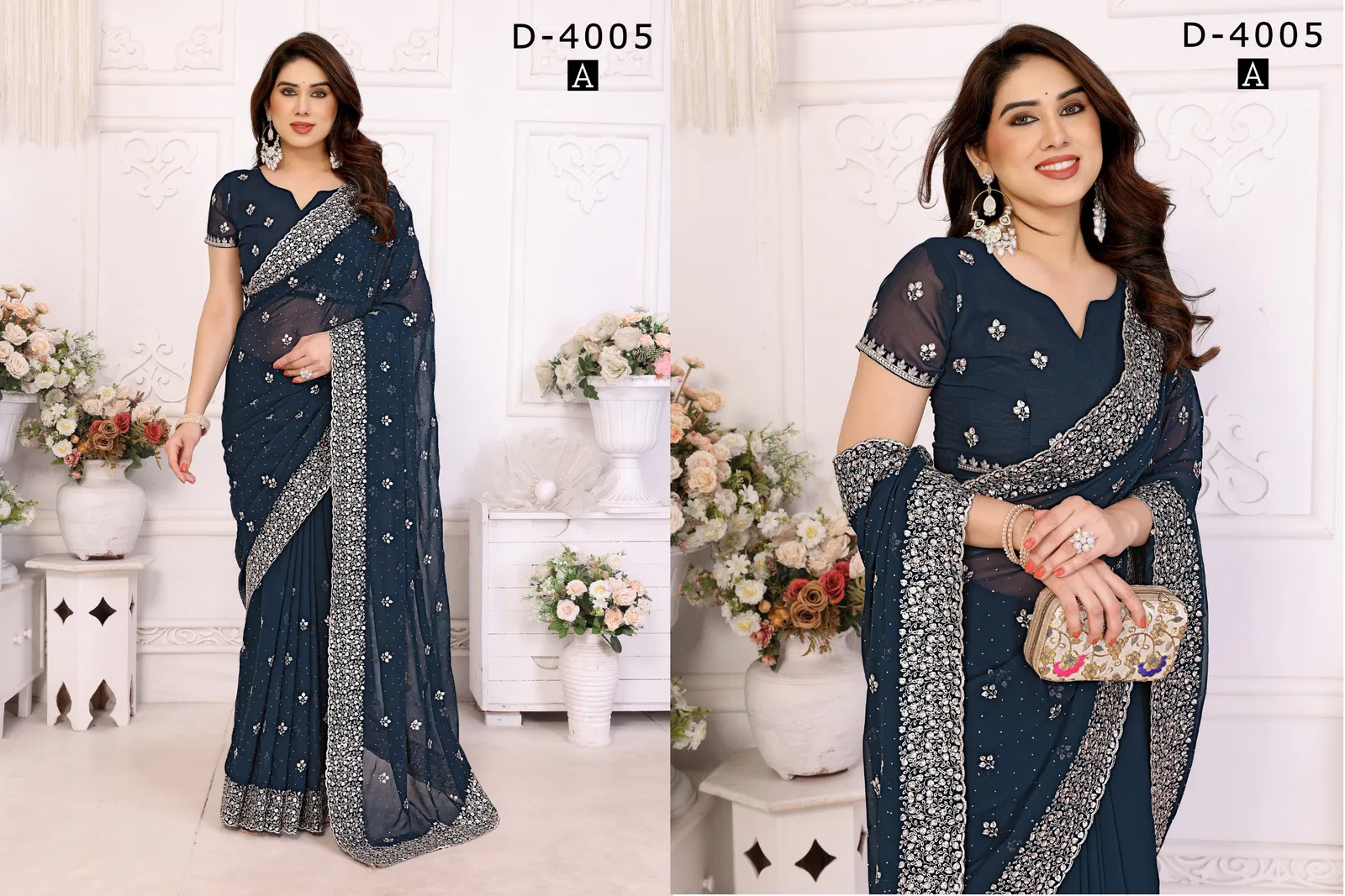 Jayshree 4005 A To D Georgette Occasion Wear Saree Wholesale In India